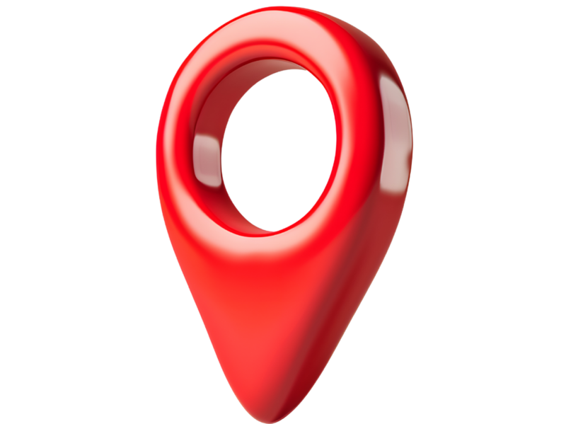 Rood locatie icoon in 3D